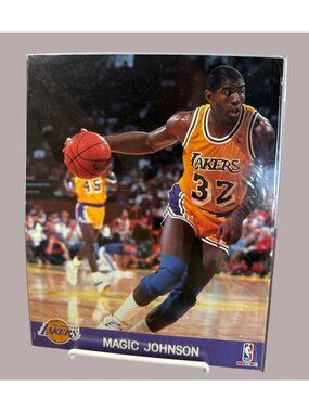 Magic Johnson & Isiah Thomas NBA Hoops Posters 8" x 10" Basketball Collectibles